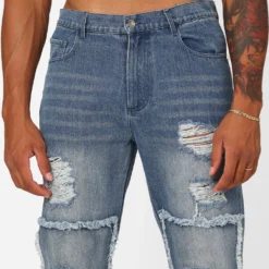 XXIII Matthew Distressed Jeans Blue Distressed 16 XXIII Matthew Distressed Jeans Blue Distressed -Nuvora Fit Sales 03011231 YC295 mens 0070