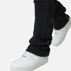 MNML X491 Convertible Skinny Denim Jeans Washed Black -Nuvora Fit Sales 03011288 YW607 mens 00080