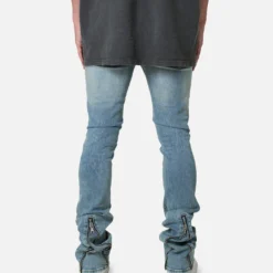 MNML X491 Convertible Skinny Denim Jeans Washed Blue -Nuvora Fit Sales 03011289 YW645 default 0040