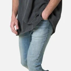 MNML X491 Convertible Skinny Denim Jeans Washed Blue -Nuvora Fit Sales 03011289 YW645 default 0050