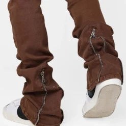 MNML X491 Convertible Skinny Denim Jeans Brown -Nuvora Fit Sales 03011290 YX300 default 090