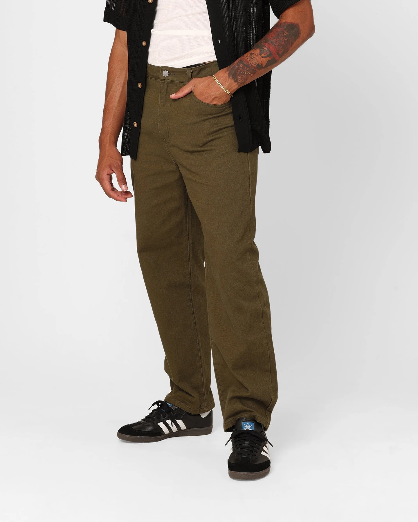 XXIII Dani Baggy Jeans Olive 3 XXIII Dani Baggy Jeans Olive