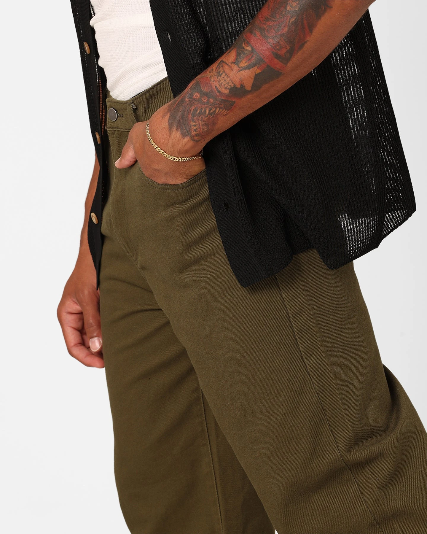 XXIII Dani Baggy Jeans Olive 6 XXIII Dani Baggy Jeans Olive - Image 4