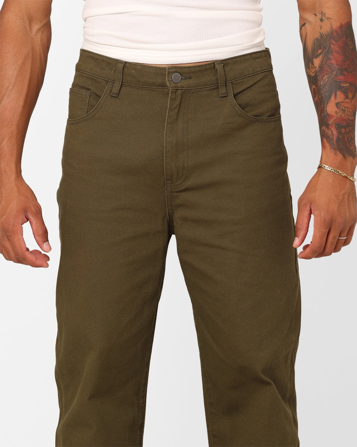 XXIII Dani Baggy Jeans Olive 9 XXIII Dani Baggy Jeans Olive - Image 7