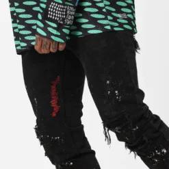 Ksubi X A$AP TyY Chitch Boneyard Jeans Black -Nuvora Fit Sales 03011402 YB001 mens 0040