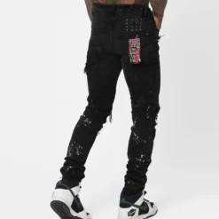 Ksubi X A$AP TyY Chitch Boneyard Jeans Black -Nuvora Fit Sales 03011402 YB001 mens 0050