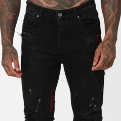 Ksubi X A$AP TyY Chitch Boneyard Jeans Black -Nuvora Fit Sales 03011402 YB001 mens 0070