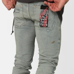 Ksubi X A$AP TyY Oil Slicker Jeans Denim/Linen -Nuvora Fit Sales 03011403 YD911 mens 0030