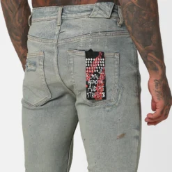Ksubi X A$AP TyY Oil Slicker Jeans Denim/Linen -Nuvora Fit Sales 03011403 YD911 mens 0080