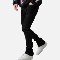 MNML X491 Convertible Skinny Denim Jeans Waxed Black -Nuvora Fit Sales 03011465 YW833 mens 00050
