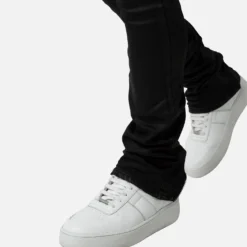 MNML X491 Convertible Skinny Denim Jeans Waxed Black -Nuvora Fit Sales 03011465 YW833 mens 00080