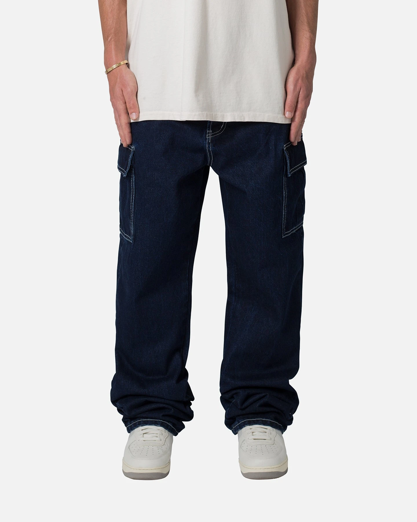 MNML Contrast Ultra Baggy Cargo Denim Jeans Blue 3 MNML Contrast Ultra Baggy Cargo Denim Jeans Blue