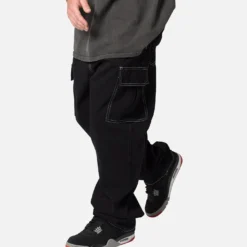 MNML Contrast Ultra Baggy Cargo Denim Jeans Black -Nuvora Fit Sales 03011651 YB001 mens 0040