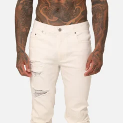 Fallen Breed Fallen Jeans White/White -Nuvora Fit Sales 03011661 YW240 mens 0070