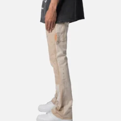 MNML B243 Flare Denim Jeans Khaki 11 MNML B243 Flare Denim Jeans Khaki -Nuvora Fit Sales 03011663 YK001 mens 0030