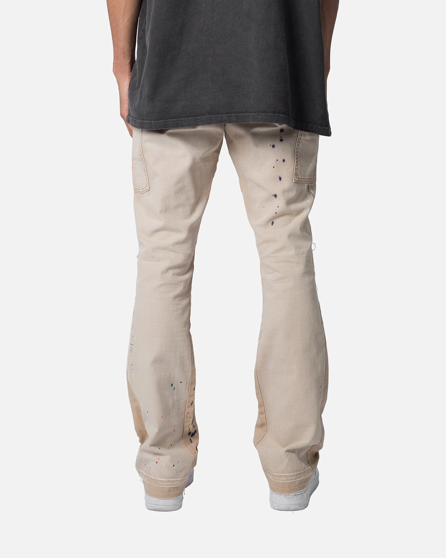 MNML B243 Flare Denim Jeans Khaki 6 MNML B243 Flare Denim Jeans Khaki - Image 4