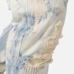 MNML B506 Bleached Flare Denim Jeans Blue -Nuvora Fit Sales 03011666 YX001 mens 0070