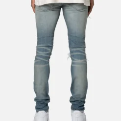 MNML X555 Crystal Skinny Denim Jeans Blue/Pink -Nuvora Fit Sales 03011842 YX073 mens 0040
