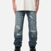 MNML V567 Baggy Destroyed Denim Jeans Blue -Nuvora Fit Sales 03011868 YX001 mens 0010