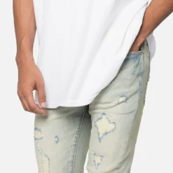 MNML X565 Skinny Denim Jeans Vintage Blue -Nuvora Fit Sales 03011870 YX561 mens 0050