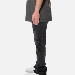 MNML B568 Flare Denim Jeans Vintage Black -Nuvora Fit Sales 03011929 YV009 mens 0030