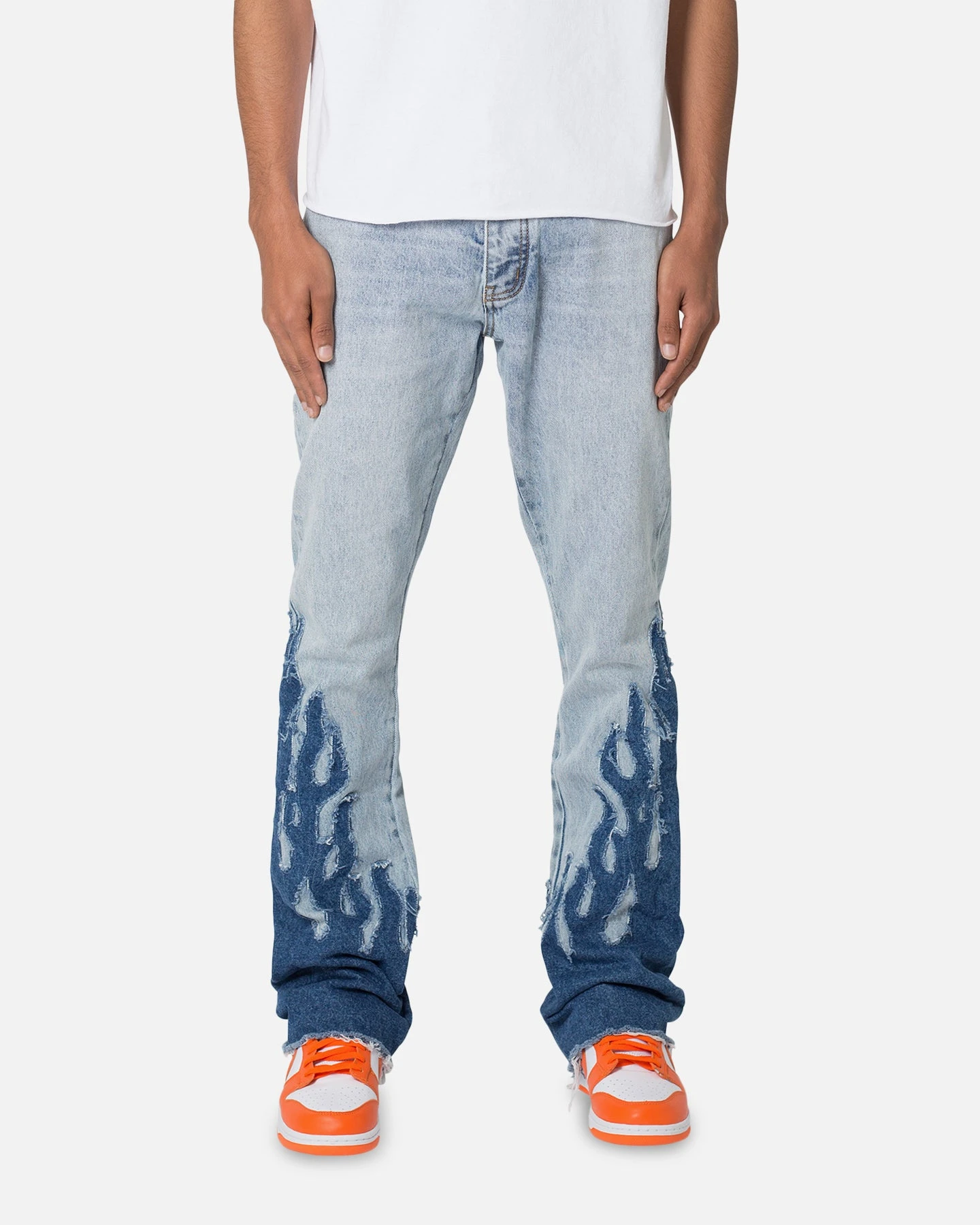 MNML B556 Flame Flare Denim Jeans Blue 3 MNML B556 Flame Flare Denim Jeans Blue