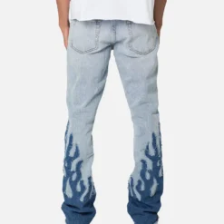 MNML B556 Flame Flare Denim Jeans Blue 11 MNML B556 Flame Flare Denim Jeans Blue -Nuvora Fit Sales 03012072 YX001 mens 0040