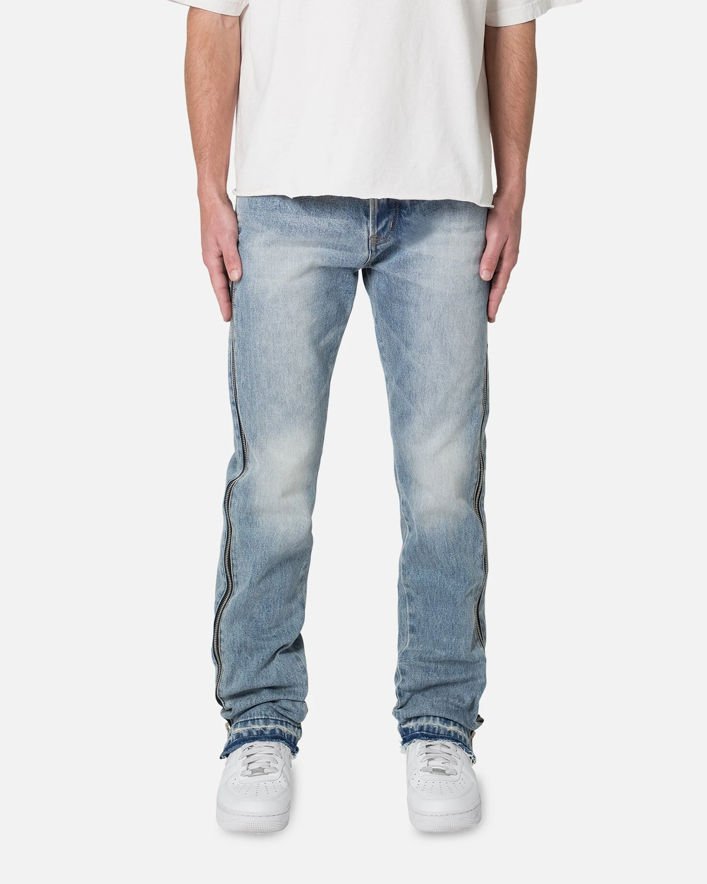 MNML D558 Straight Stripe Denim Jeans Blue 3 MNML D558 Straight Stripe Denim Jeans Blue