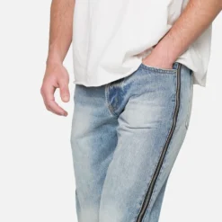 MNML D558 Straight Stripe Denim Jeans Blue 12 MNML D558 Straight Stripe Denim Jeans Blue -Nuvora Fit Sales 03012078 YX001 mens 0050