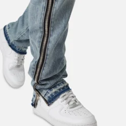 MNML D558 Straight Stripe Denim Jeans Blue 13 MNML D558 Straight Stripe Denim Jeans Blue -Nuvora Fit Sales 03012078 YX001 mens 0060